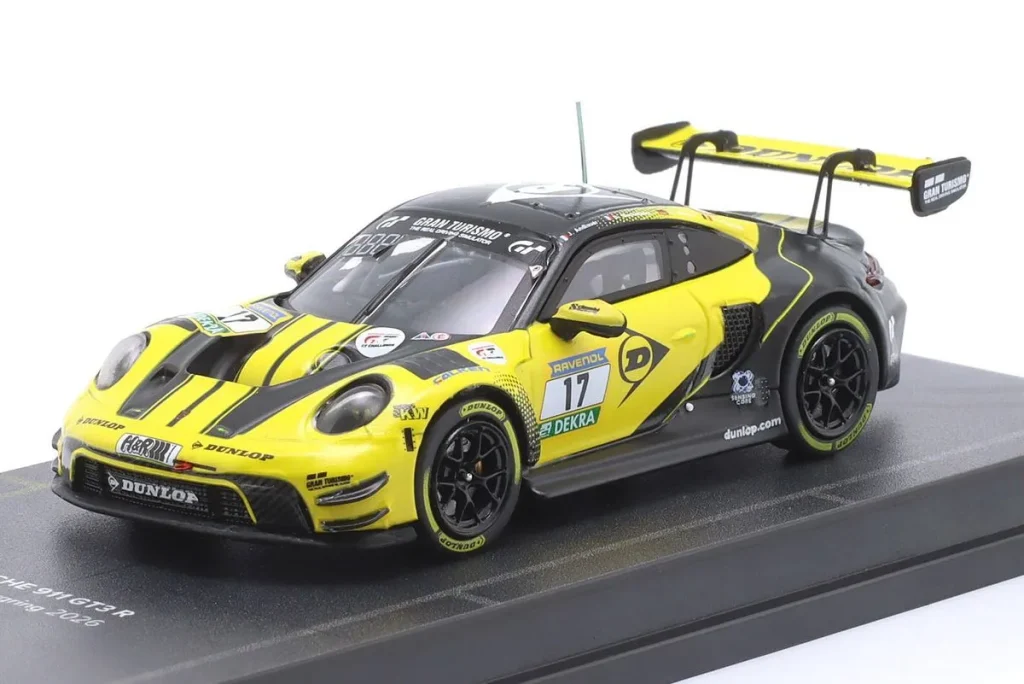 โมเดลรถ 1:64 Porsche 911 (992) GT3 R Evo26 #17 Dorian Boccolacci, Alessio Picariello, Julien Andlauer, Nico Menzel 24 ชั่วโมง เนือร์บวร์กริง ปี 2026 Ixo