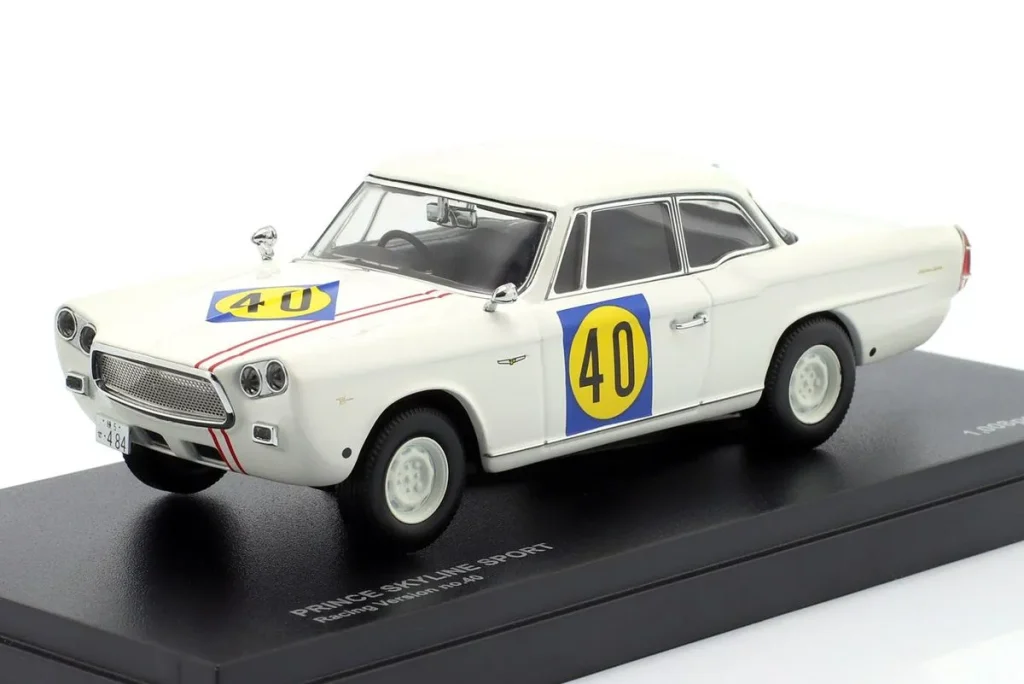 โมเดลรถ 1:43 Nissan Prince Skyline Sport Racing Version #40 สีขาว Kyosho