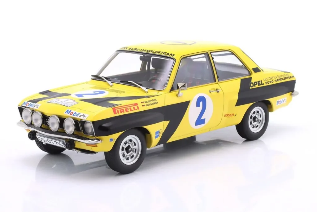 โมเดลรถ 1:18 Opel Ascona 1.9 SR #2 Walter Röhrl, Jochen Berger ผู้ชนะ แรลลี่ Akropolis ปี 1975 ModelCarGroup