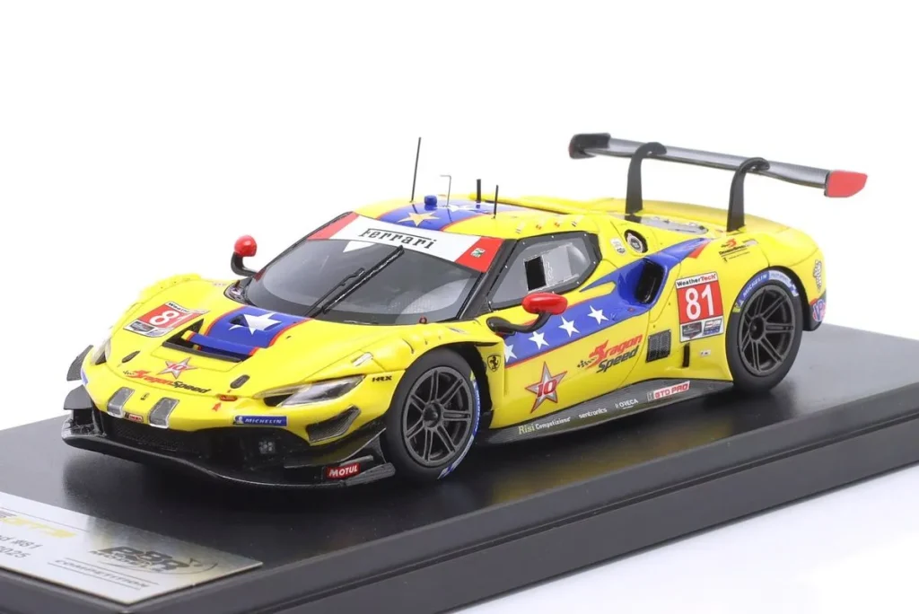 โมเดลรถ 1:43 Ferrari 296 GT3 #81 Albert Costa, Davide Rigon, Miguel Molina, Thomas Neubauer 24 ชั่วโมง เดย์โทนา ปี 2025 BBR Models