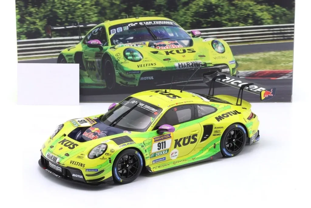 โมเดลรถ 1:18 Porsche 911 (992) GT3 R “Grello” #911 Kevin Estre, Ayhancan Güven, Thomas Preining 24 ชั่วโมง เนือร์บวร์กริง ปี 2025 Ixo