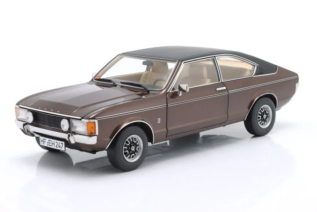 โมเดลรถ 1:18 Ford Granada Coupé 2. Serie ปี 1975 สี Montana น้ำตาล เมทัลลิก / ดำด้าน TOURING