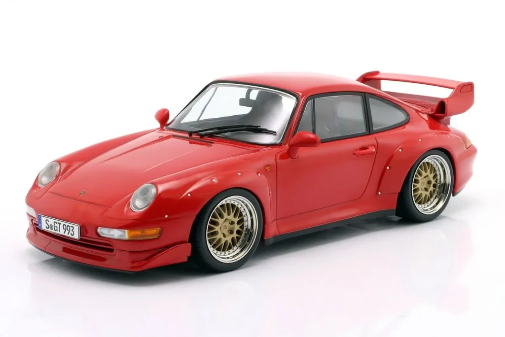 โมเดลรถ 1:18 Porsche 911 (993) GT2 ปี 1996 สีแดง KK-Scale KKDC181425B