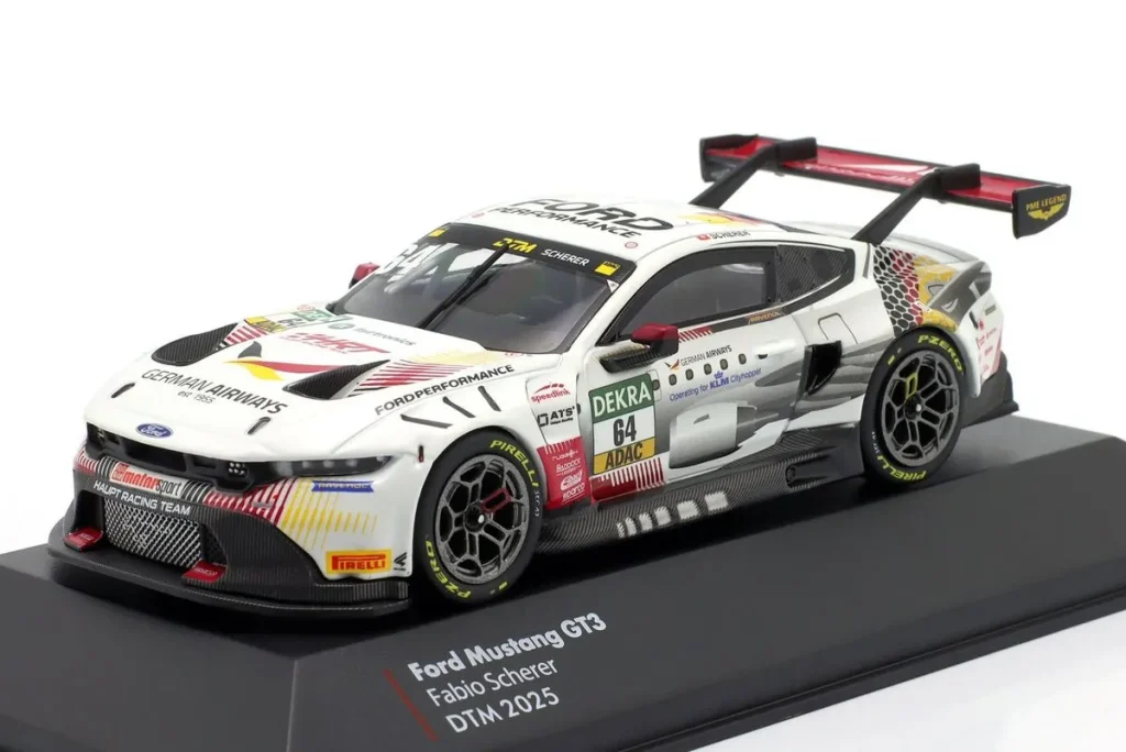โมเดลรถ 1:43 Ford Mustang GT3 #64 Fabio Scherer DTM ปี 2025 Ixo