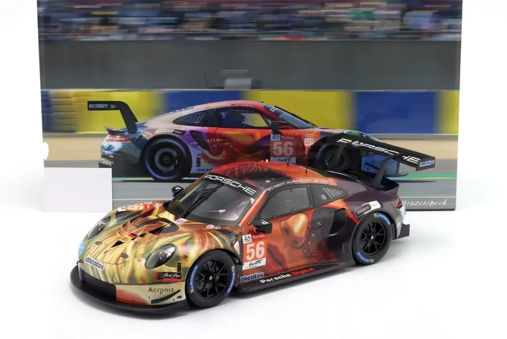 โมเดลรถ 1:12 Porsche 911 RSR #56 Jörg Bergmeister, Patrick Lindsey, Egidio Perfetti ผู้ชนะ LMGTE Am-Klasse 24h LeMans ปี 2019 Ixo