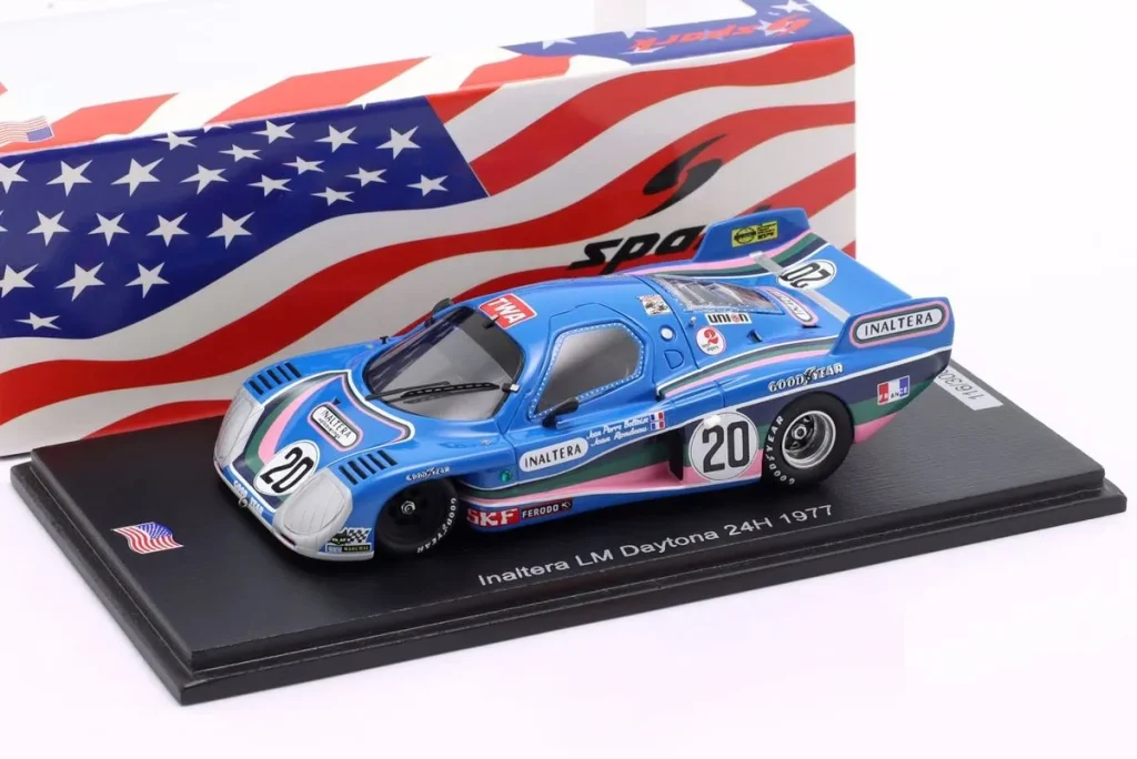 โมเดลรถ 1:43 Inaltera #20 Jean Rondeau, Jean-Pierre Beltoise อันดับ 28 24h Daytona ปี 1977 Spark