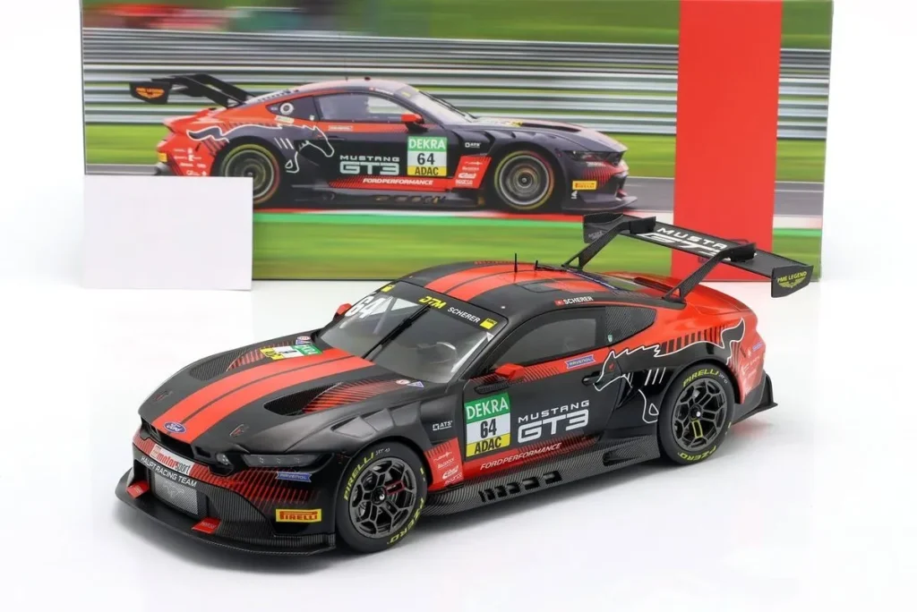 โมเดลรถ 1:18 Ford Mustang GT3 / Black Version #64 Fabio Scherer DTM ปี 2025 Ixo