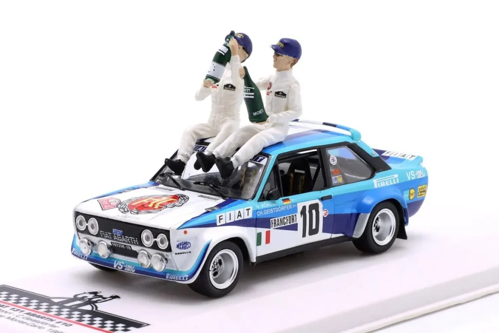 โมเดลรถ 1:43 Fiat 131 Abarth #10 Walter Röhrl, Christian Geistdörfer ผู้ชนะ แรลลี่ Monte Carlo ปี 1980 Ixo