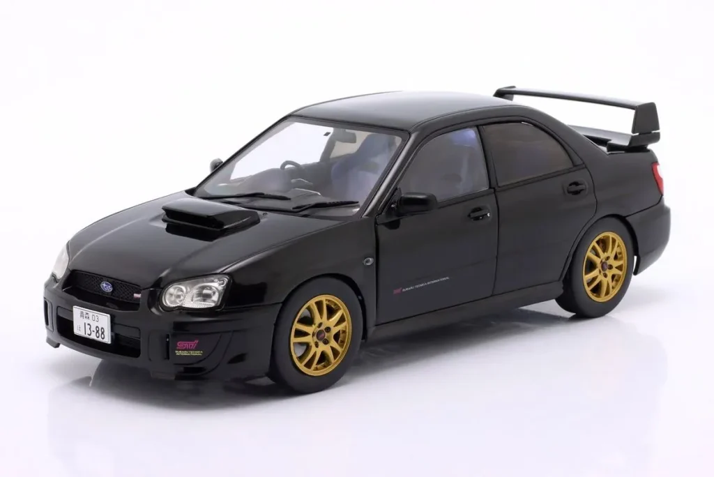 โมเดลรถ 1:18 Subaru Impreza WRX STI ปี 2004 สีดำ (Java ดำ pearl) Solido