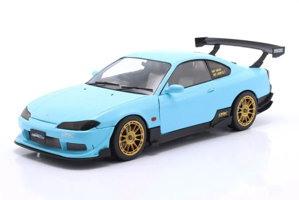 โมเดลรถ 1:18 Nissan Silvia (S15) Spec-R Aero ปี 1999 สีน้ำเงิน Solido