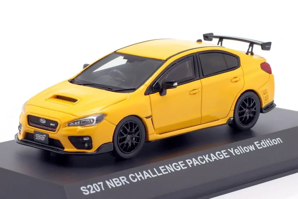 โมเดลรถ 1:43 Subaru S207 NBR Challenge Pack ปี 2015 สีเหลือง Kyosho