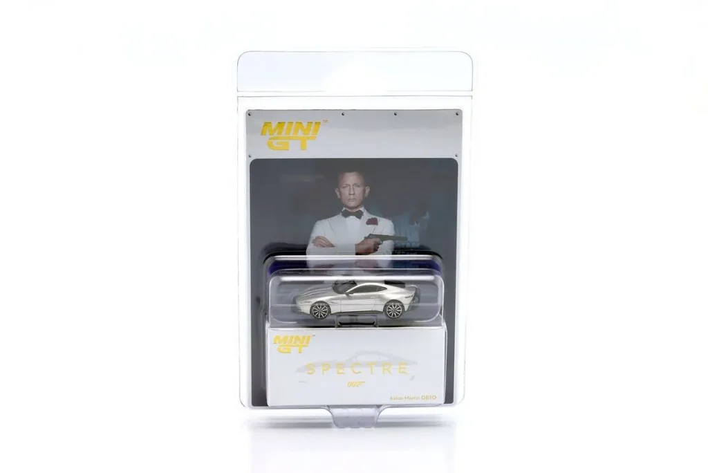 โมเดลรถ 1:64 Aston Martin DB10 Film James Bond “Spectre” (2015) สีเงิน True Scale