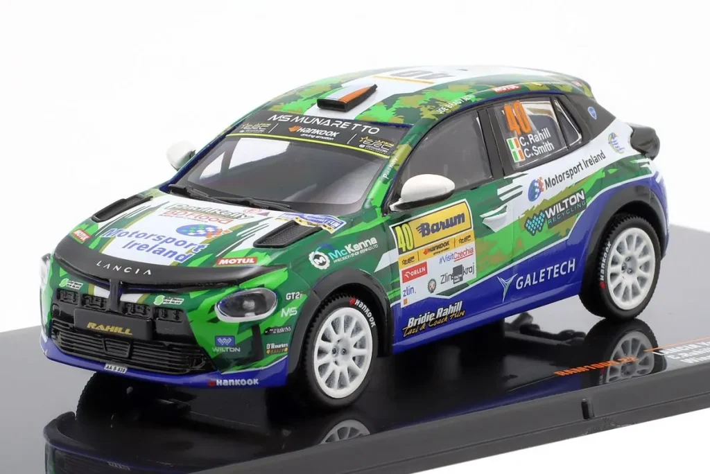 โมเดลรถ 1:43 Lancia Ypsilon Rally4 HF #40 Craig Rahill, Conor Smith ผู้ชนะ RC4-Klasse Barum แรลลี่ (Zlín/TCH) ปี 2025 Ixo