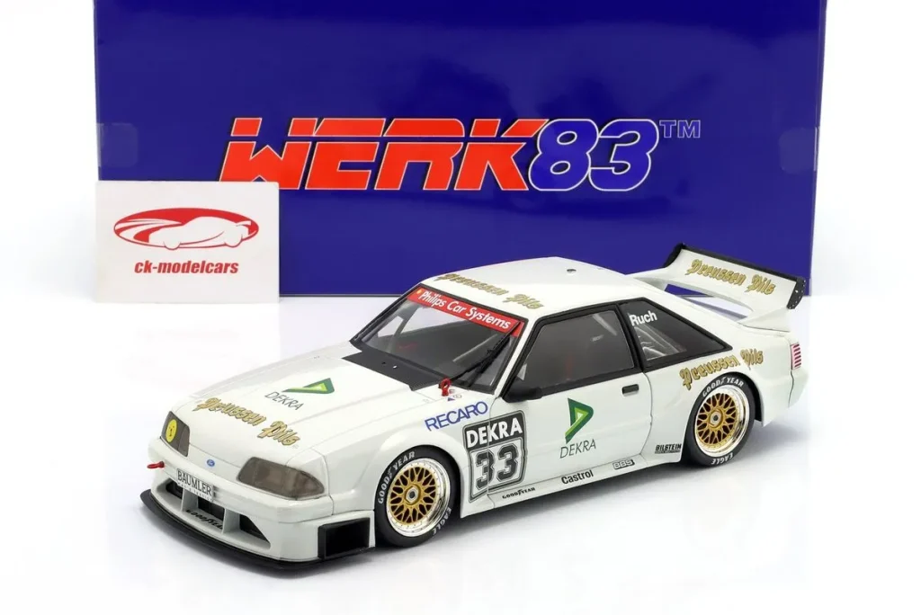 โมเดลรถ 1:18 Ford Mustang 5.0 GT #33 Gerd Ruch DTM ปี 1993 WERK83