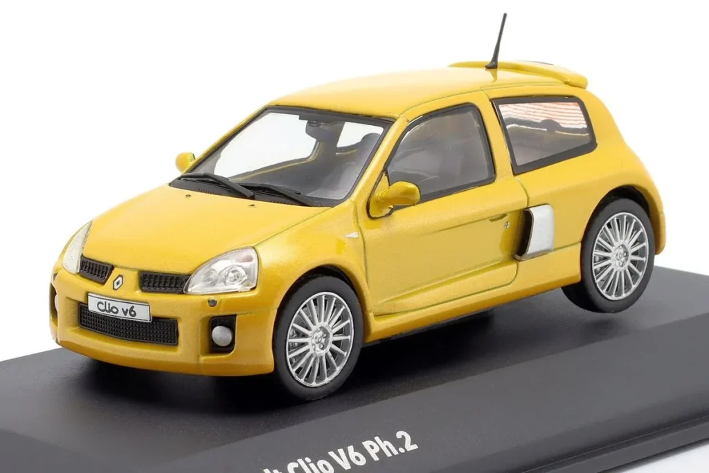 โมเดลรถ 1:43 Renault Clio V6 Ph. 2 ปี 2003 สีเหลือง Solido