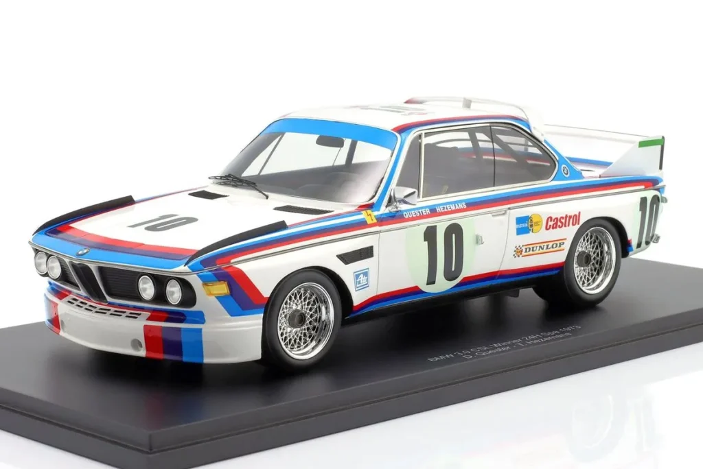 โมเดลรถ 1:18 BMW 3.0 CSL #10 Toine Hezemans, Dieter Quester ผู้ชนะ 24h Spa ปี 1973 Spark