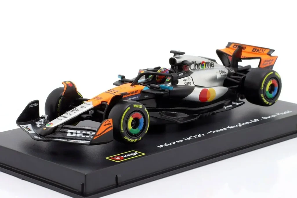 โมเดลรถ 1:43 McLaren MCL39 #81 Oscar Piastri อันดับ 2 British GP (Silverstone) ฟอร์มูล่าวัน ปี 2025 Bburago