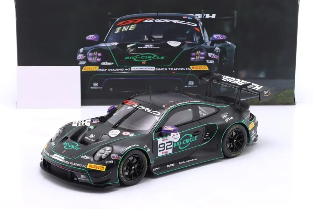 โมเดลรถ 1:18 Porsche 911 GT3 R (992) #92 Tim Heinemann, Rolf Ineichen, Joel Sturm 24h Spa-Francorchamps ปี 2025 Ixo