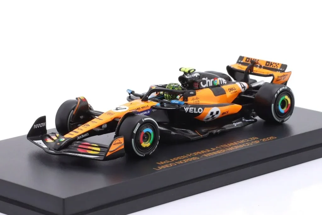 Model 1:64 McLaren MCL39 #4 Lando Norris winner Monaco GP Formula One world champion year 2025 Minichamps