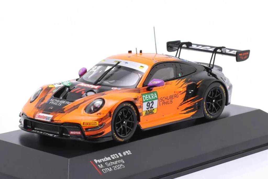 โมเดลรถ 1:43 Porsche 911 GT3 R #92 Morris Schuring DTM ปี 2025 Ixo