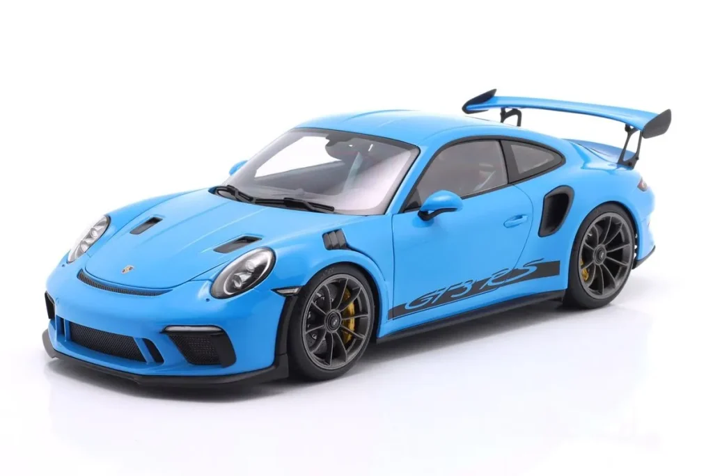 โมเดลรถ 1:18 Porsche 911 (991.2) GT3 RS ปี 2017 สี riviera น้ำเงิน AUTOart
