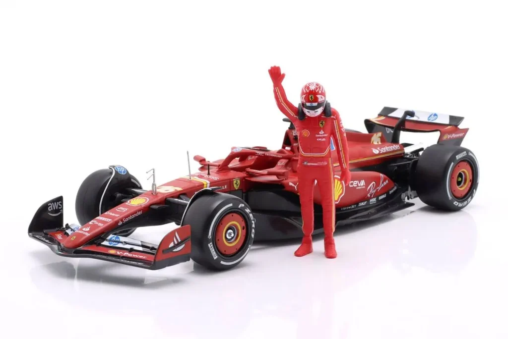 โมเดลรถ 1:24 Ferrari SF-24 #16 Charles Leclerc ฟอร์มูล่าวัน ปี 2024 Bburago 18-26823 #16
