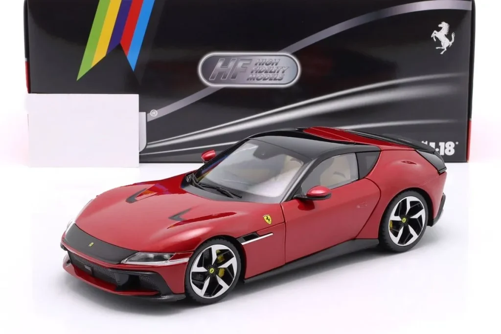 โมเดลรถ 1:18 Ferrari 12Cilindri ปี 2024 สี Imola แดง Polistil 18FE02011-WB