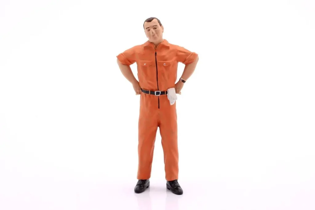手办 1:18 Mechaniker 含 orangem Overall skeptisch – figurenmanufaktur