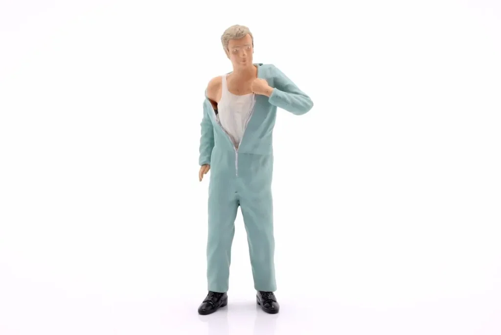手办 1:18 Mechaniker 含蓝色 Overall zieht sich an – figurenmanufaktur