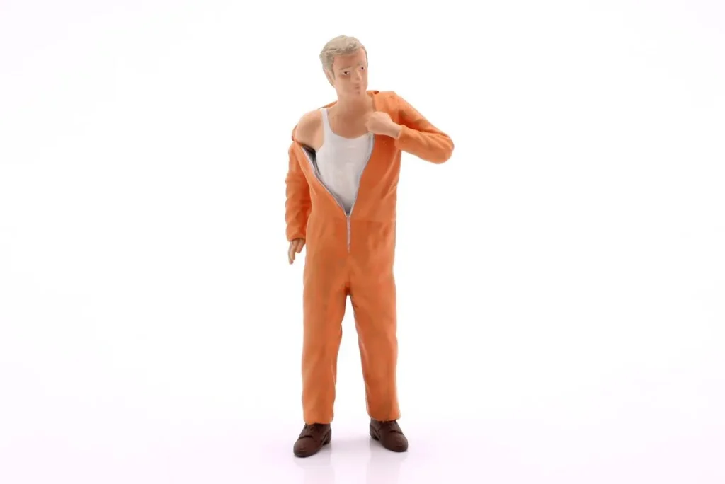 手办 1:18 Mechaniker 含 orangem Overall zieht sich an – figurenmanufaktur