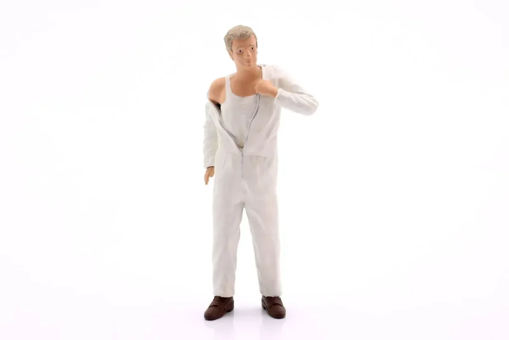 手办 1:18 Mechaniker 含白色 Overall zieht sich an – figurenmanufaktur