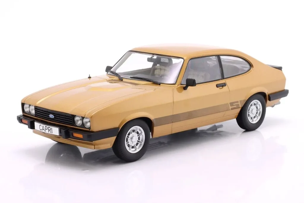 โมเดลรถ 1:18 Ford Capri MK III ปี 1978 สีทองเมทัลลิก ModelCarGroup