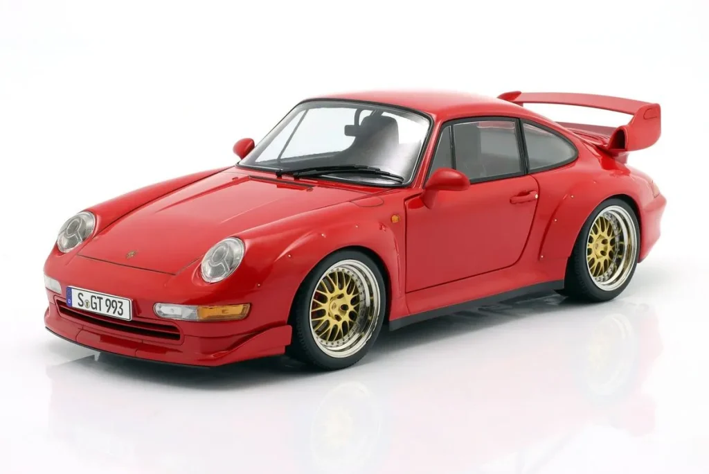 โมเดลรถ 1:12 Porsche 911 (993) GT2 พร้อม BBS-ล้อ ปี 1996 สีแดง KK-Scale