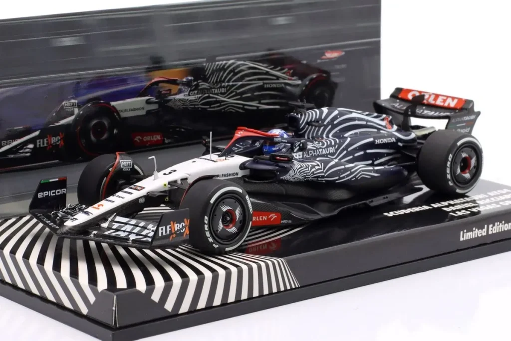 Model 1:43 AlphaTauri AT04 #3 Daniel Ricciardo Las Vegas GP Formula One year 2023 Minichamps