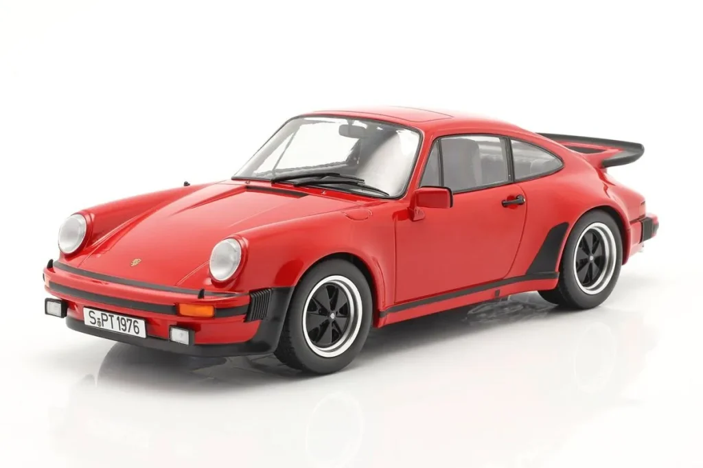 โมเดลรถ 1:18 Porsche 911 (930) Turbo 3.0 ปี 1976 สีแดงอินเดีย KK-Scale
