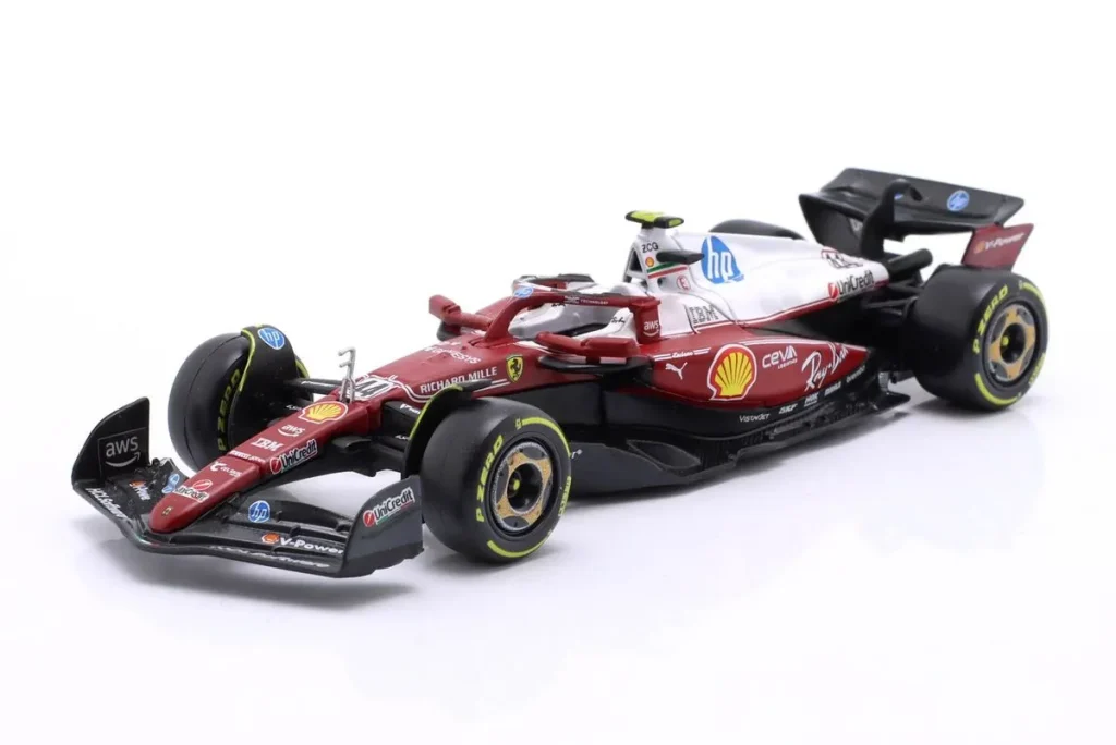 โมเดลรถ 1:43 Ferrari SF-25 #44 Lewis Hamilton อันดับ 6 Italian GP (Monza) ฟอร์มูล่าวัน ปี 2025 Bburago
