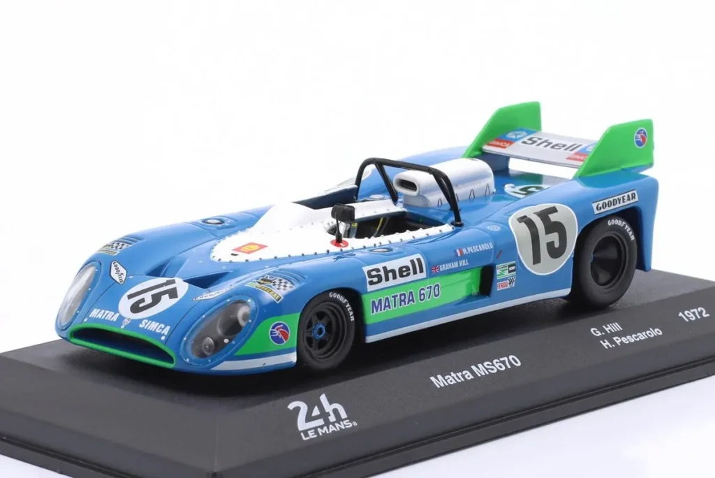 โมเดลรถ 1:43 Matra MS670 #15 Henri Pescarolo, Graham Hill 24 ชั่วโมง เลอมังส์ ปี 1972 Altaya