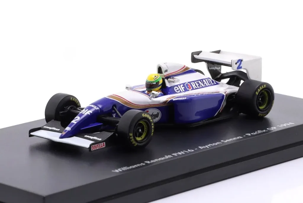 Model 1:64 Williams Renault FW16 #2 Ayrton Senna Formula One year 1994 Minichamps
