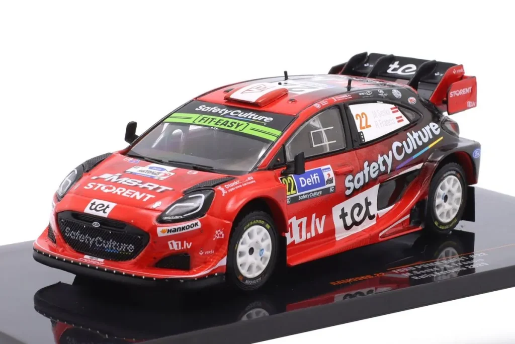 โมเดลรถ 1:43 Hyundai i20 N Rally1 #22 Mārtiņš Sesks, Renārs Francis อันดับ 8 แรลลี่ Estland ปี 2025 Ixo