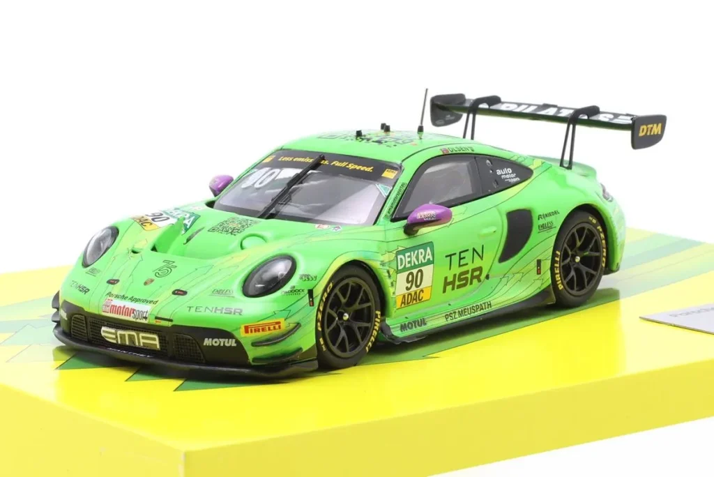 โมเดลรถ 1:43 Porsche 911 GT3 R #90 Dennis Olsen อันดับ 2 DTM Hockenheim (การแข่งขัน 1) ปี 2023 Minichamps