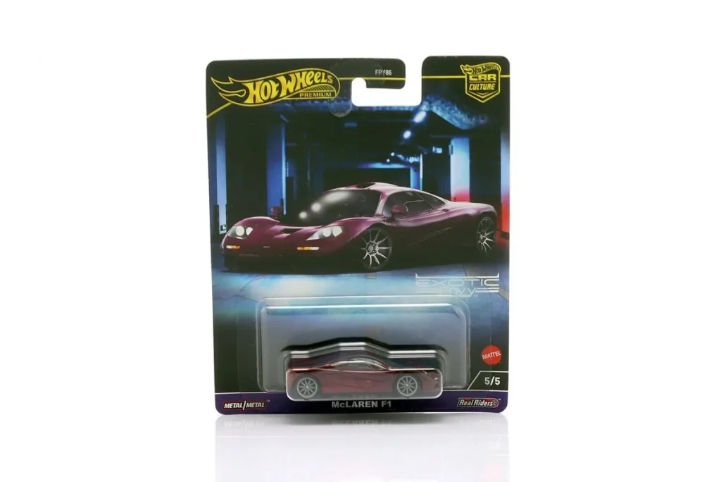 โมเดลรถ 1:64 McLaren F1 สีแดงเข้มเมทัลลิก HotWheels