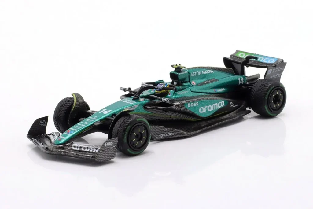 โมเดลรถ 1:64 Aston Martin AMR24 #14 Fernando Alonso ฟอร์มูล่าวัน ปี 2024 True Scale