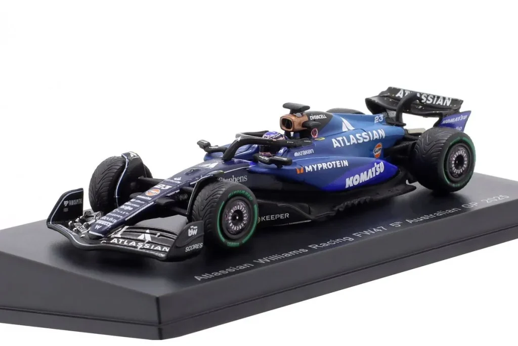Model 1:64 Williams FW47 #23 Alexander Albon rank 5 Australien GP Formula One year 2025 Spark