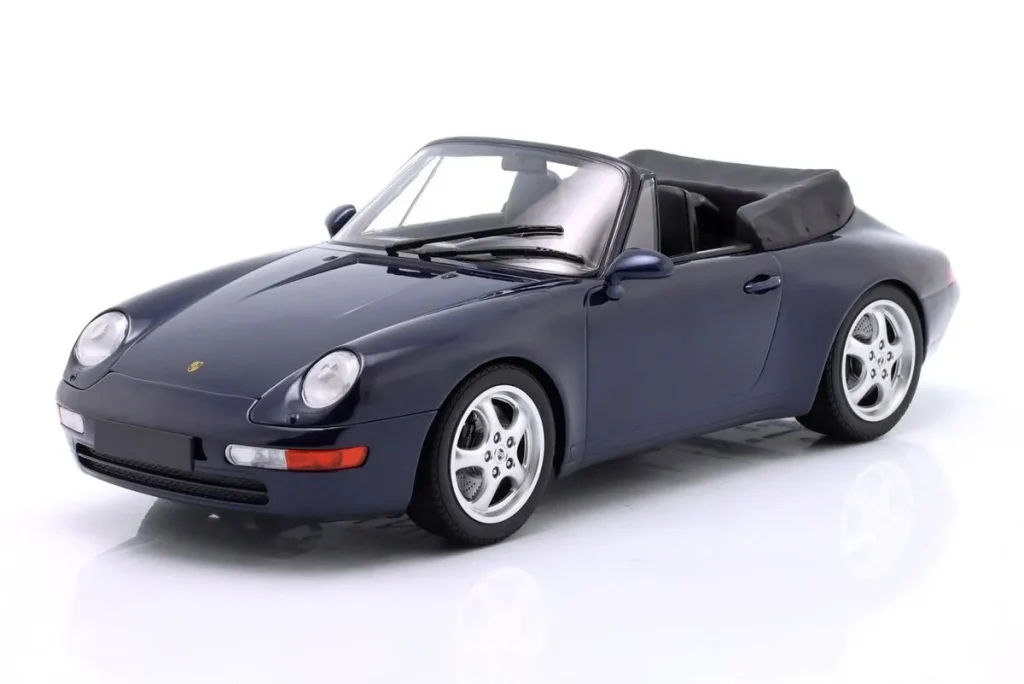 车型 1:18 Porsche 911 (993) Cabriolet 年 1994 金属蓝 Minichamps