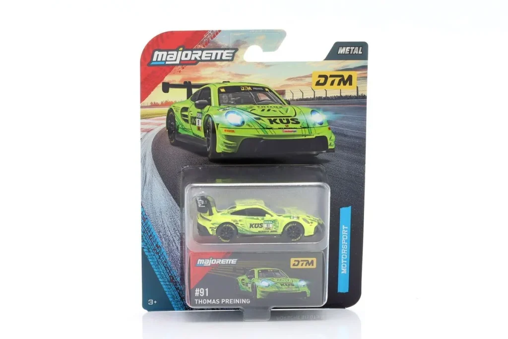 车型 1:64 Porsche 911 (992) GT3 R “Grello” #91 Thomas Preining DTM 年 2025 Majorette
