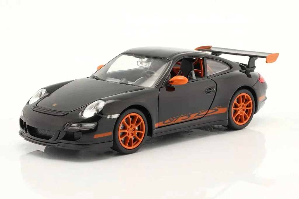 车型 1:24 Porsche 911 (997) GT3 RS 年 2007 黑色 / 橙色 Welly