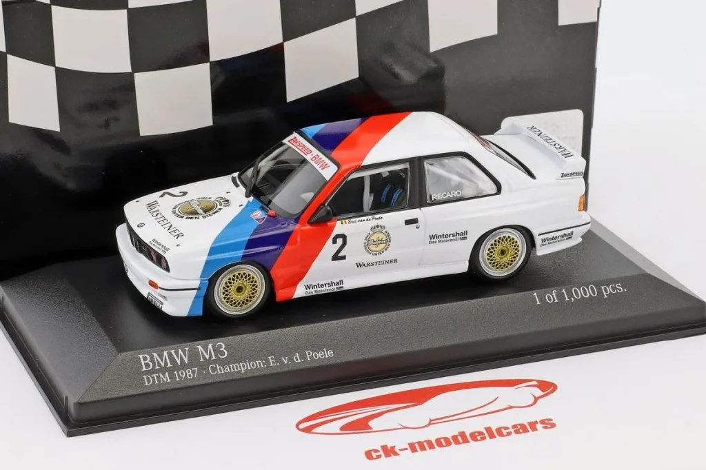 车型 1:43 BMW M3 (E30) #2 Eric van de Poele DTM Champion 年 1987 Minichamps