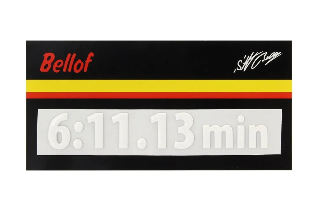 sticker Stefan Bellof 3D Rekordrunde 6:11.13 min white 120 x 25 mm white