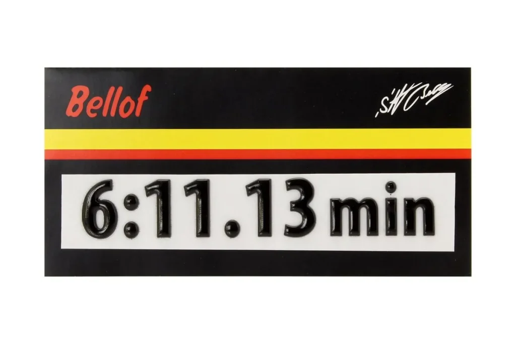 sticker Stefan Bellof 3D Rekordrunde 6:11.13 min Black 120 x 25 mm Black