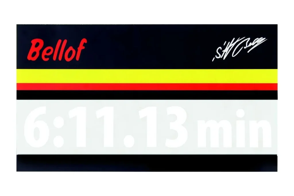 sticker Stefan Bellof Rekordrunde 6:11.13 min white 120 x 25 mm white